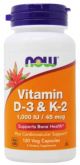 Vitamina D3 1000 Ui + Vitamina K2 45mcg 120 Cápsulas